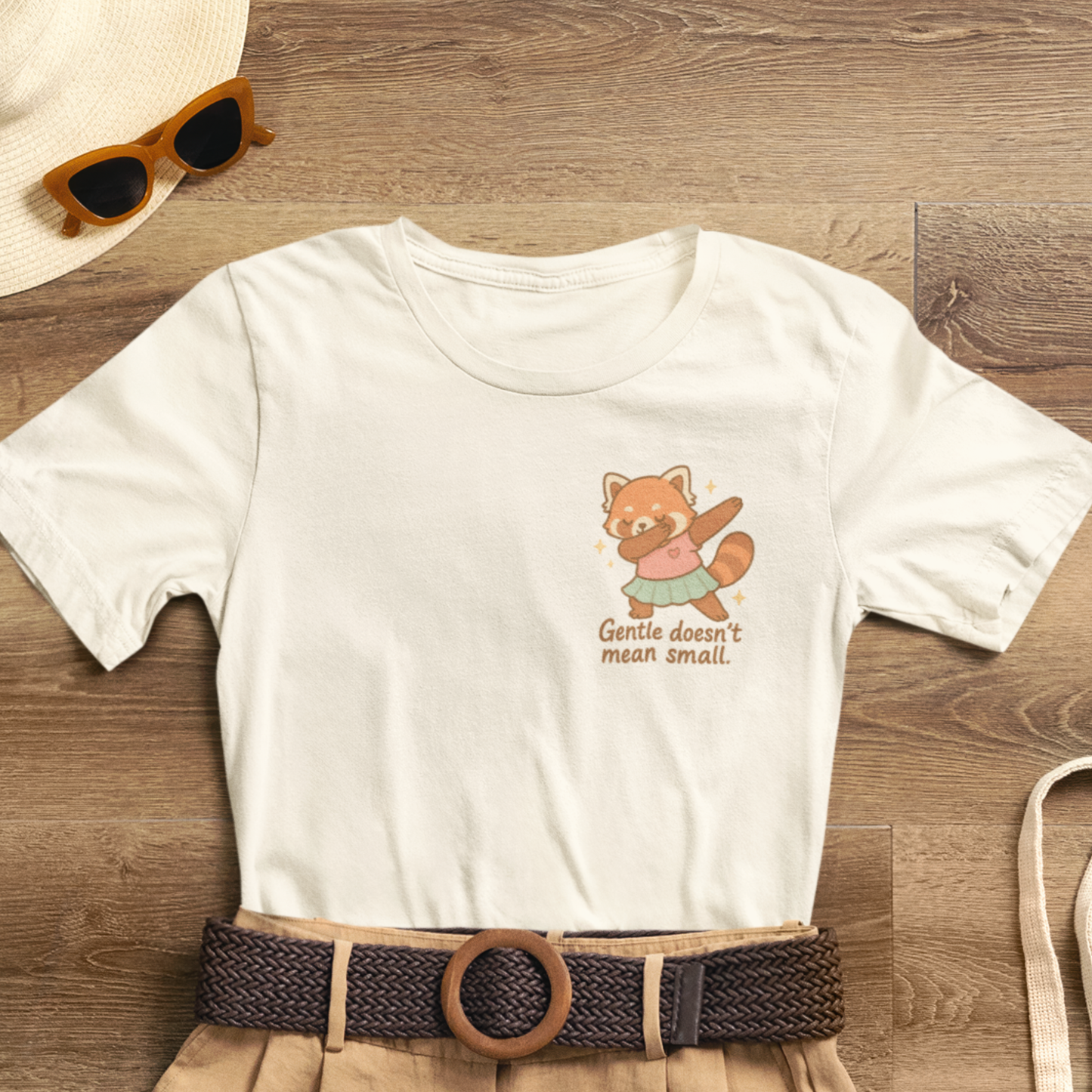 Red Panda Affirmation T-Shirt – From the Mess I Make Magic | Positive Quote Tee | Cute Animal Graphic | Mental Health Support Gift