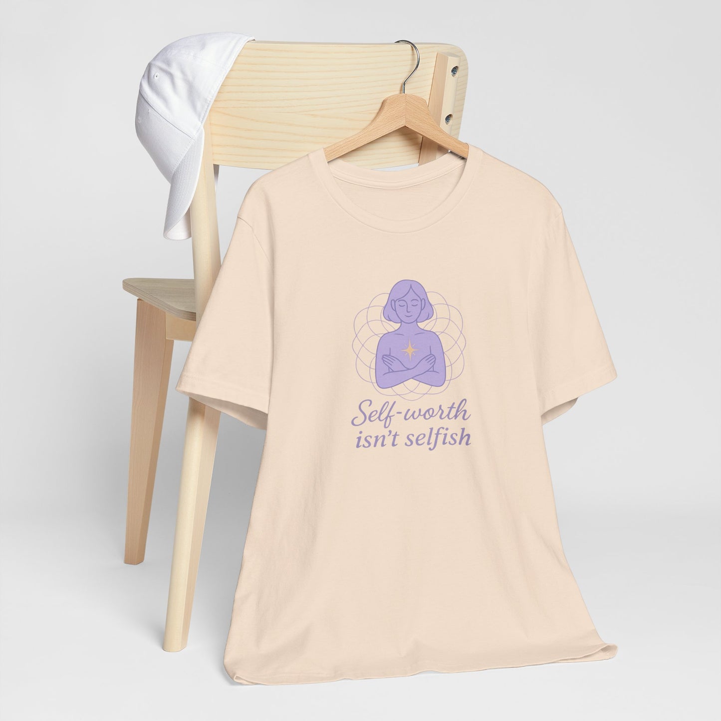 Self-Worth Isn’t Selfish Shirt | Feminist Empowerment Tee | Minimalist Line Art Graphic T-Shirt