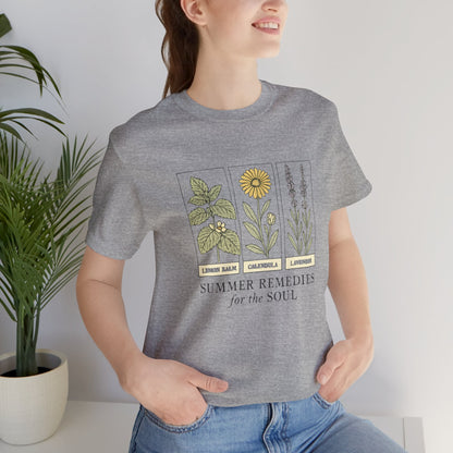 Lemon Balm, Calendula & Lavender Tee – Healing Plants Graphic Shirt