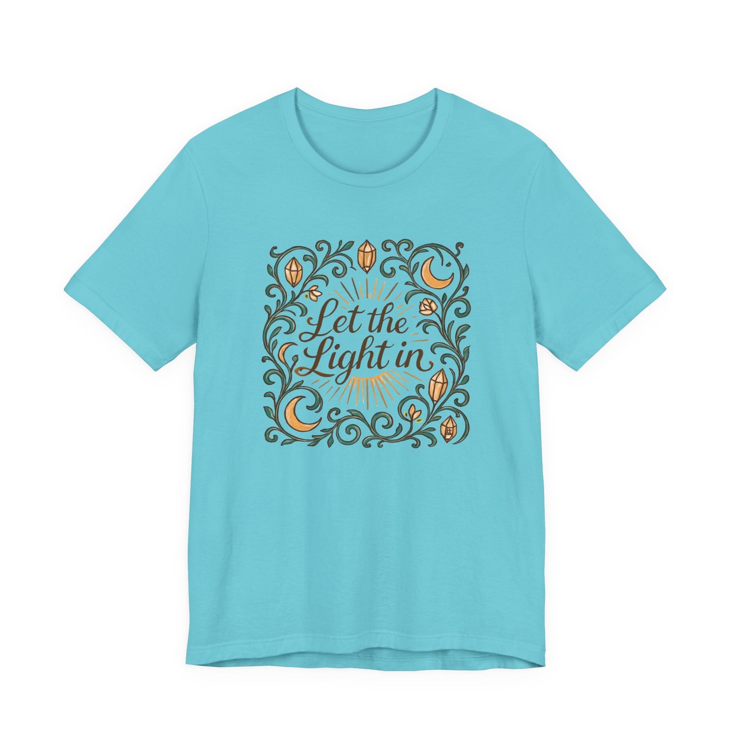 Let the Light In – Mindful Floral Quote T-Shirt