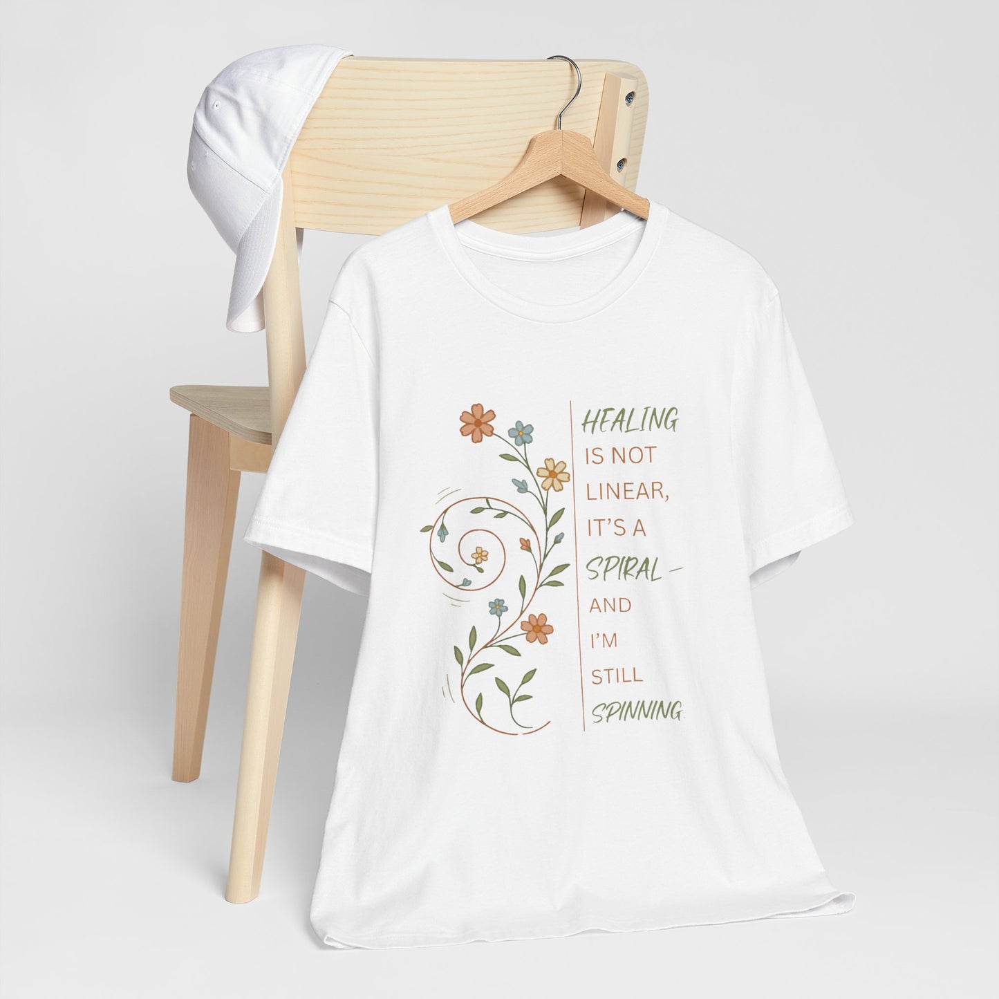 Healing Is Not Linear Spiral T-Shirt – Inspirational Self Care Tee