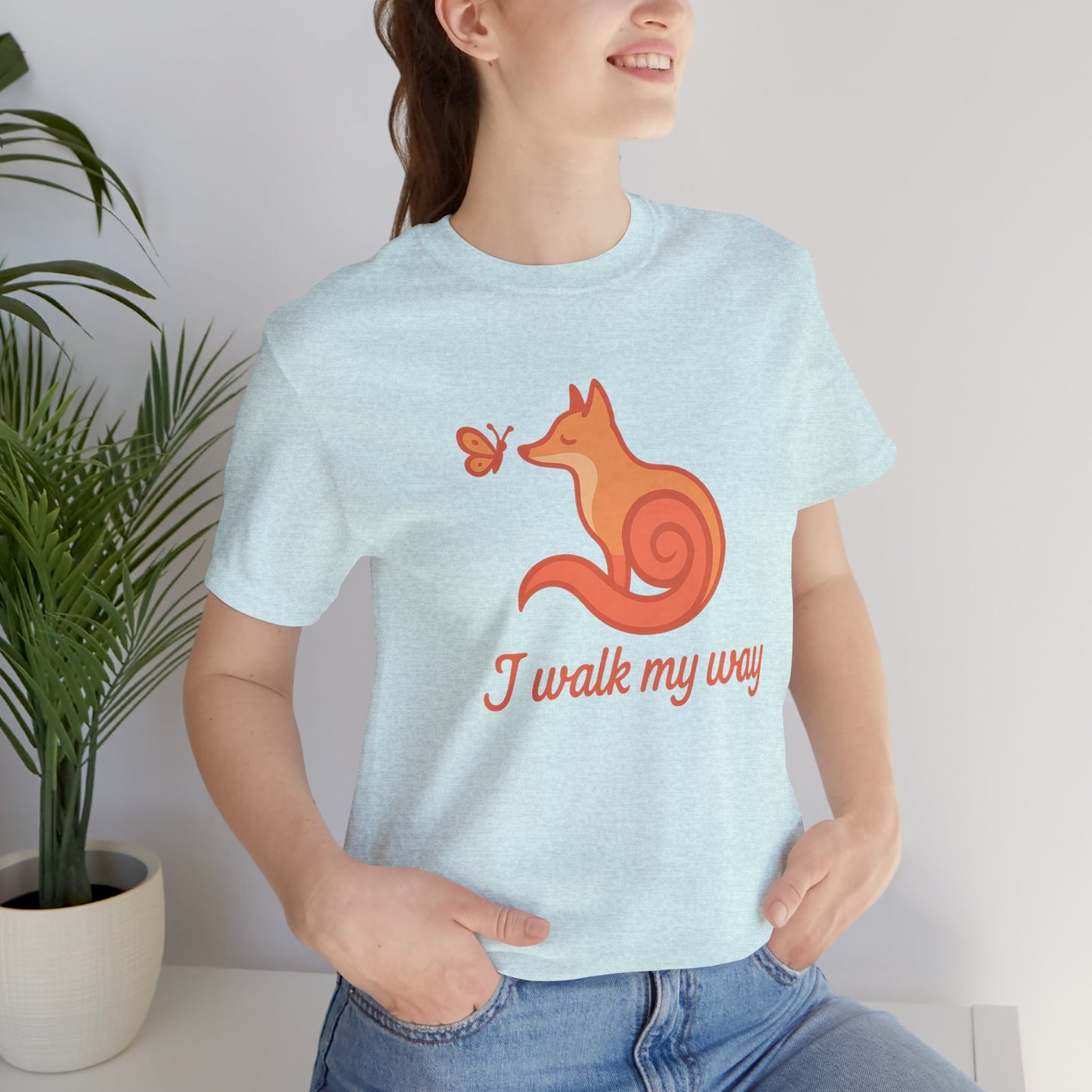 I Walk My Way Fox Shirt – Whimsical Animal Graphic Tee