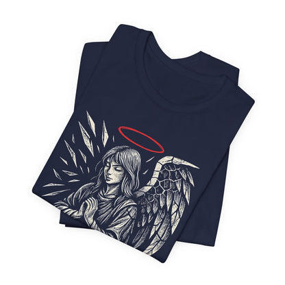 Still Rising – Gothic Anime Angel T-Shirt, Dark Aesthetic Soft Goth Graphic Tee