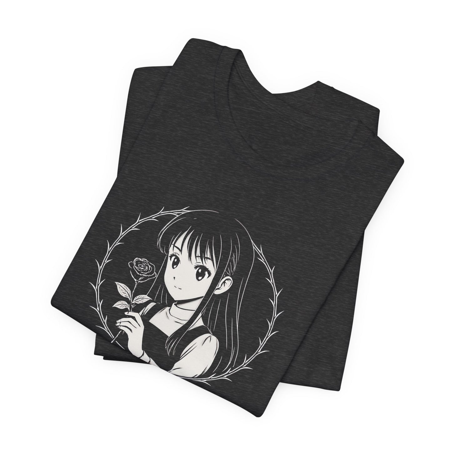 Respect My Space – Goth Anime Girl T-Shirt, Soft Rebel Aesthetic Tee, Dark Fairycore Graphic Shirt