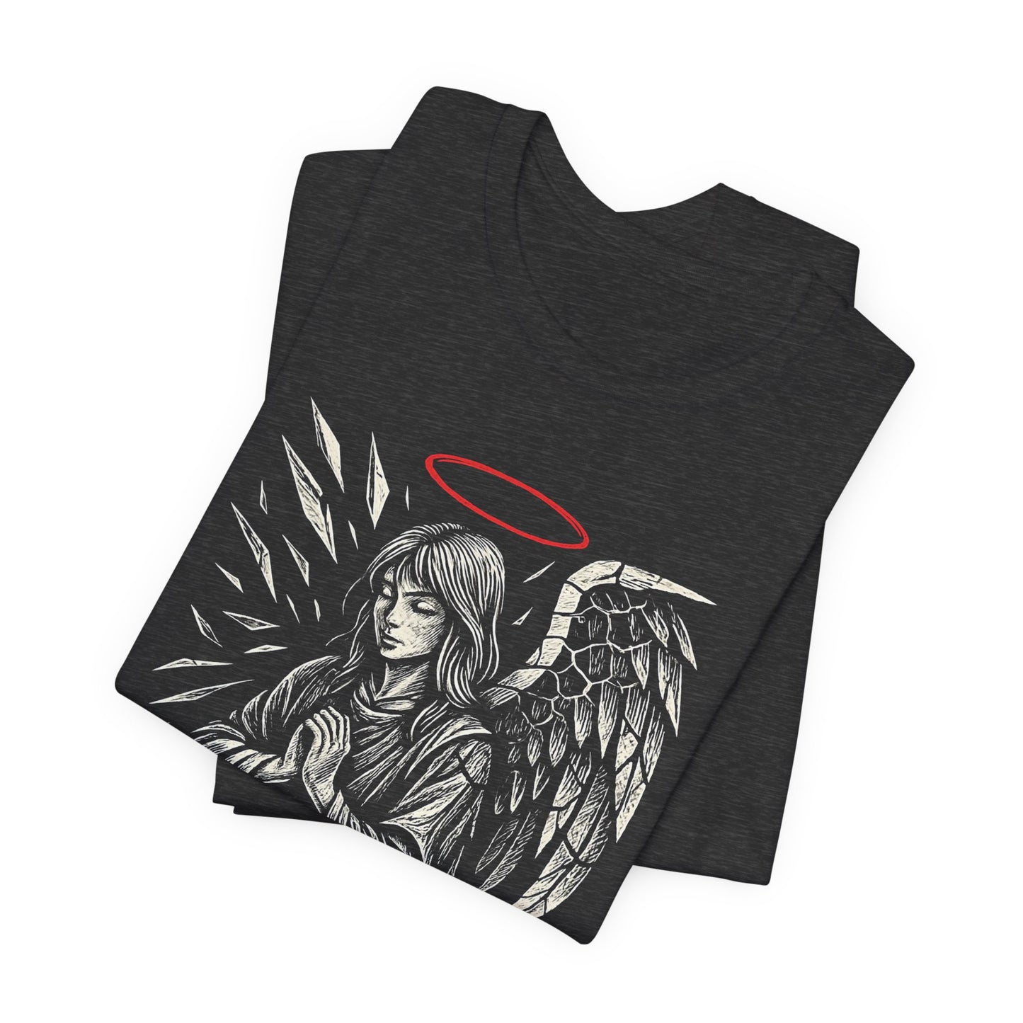 Still Rising – Gothic Anime Angel T-Shirt, Dark Aesthetic Soft Goth Graphic Tee