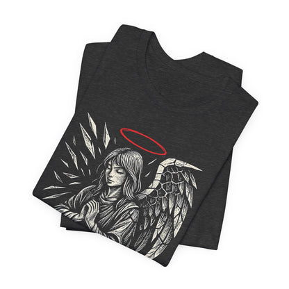 Still Rising – Gothic Anime Angel T-Shirt, Dark Aesthetic Soft Goth Graphic Tee