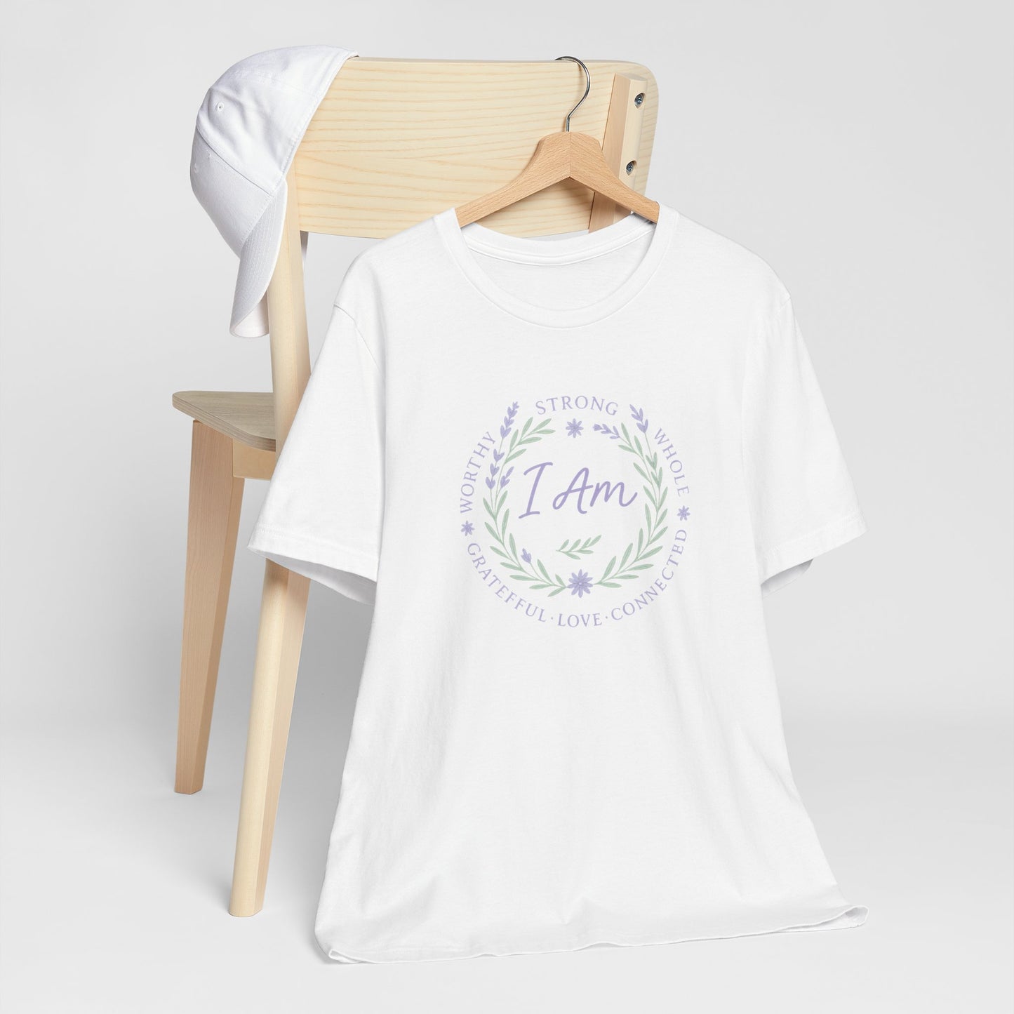 I Am Affirmation Shirt – Positive Self Worth Botanical Tee