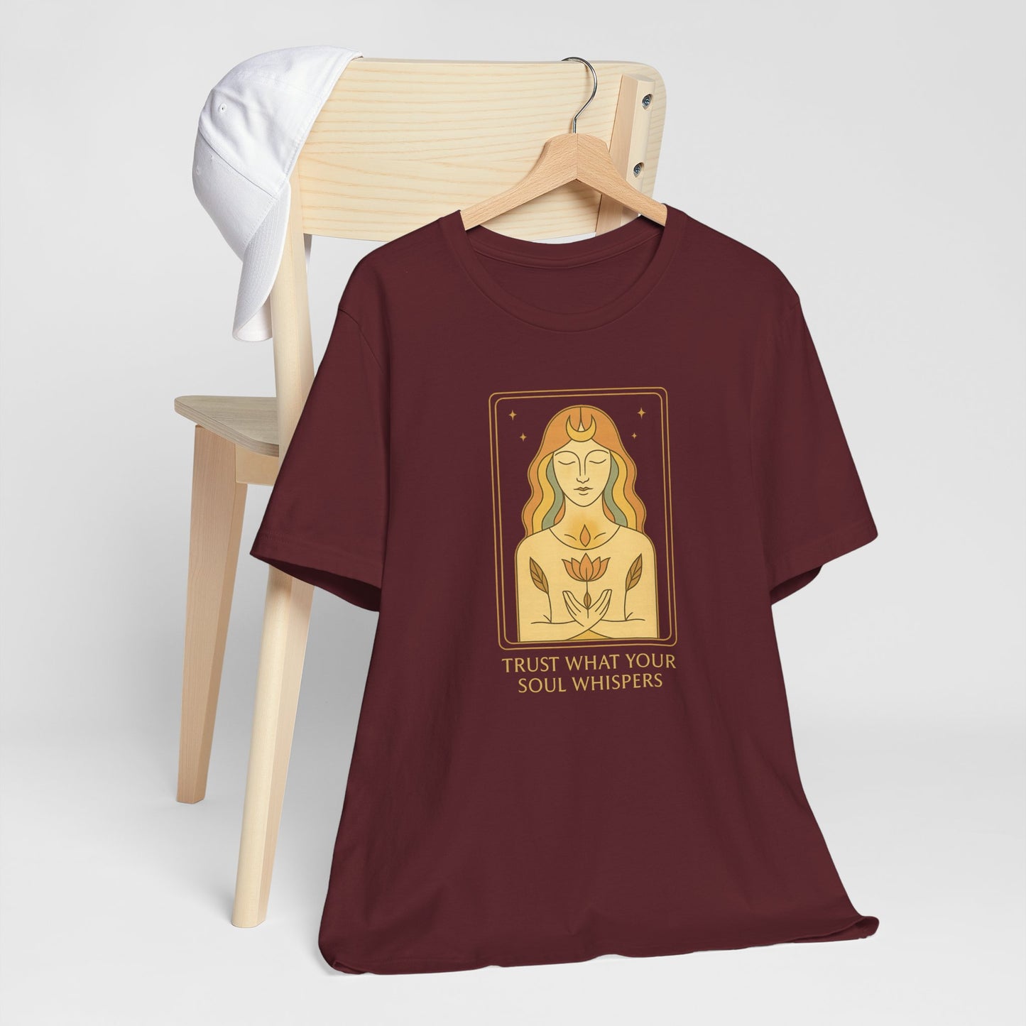 Trust Your Soul Whispers T-Shirt – Mystical Feminine Energy Graphic Tee