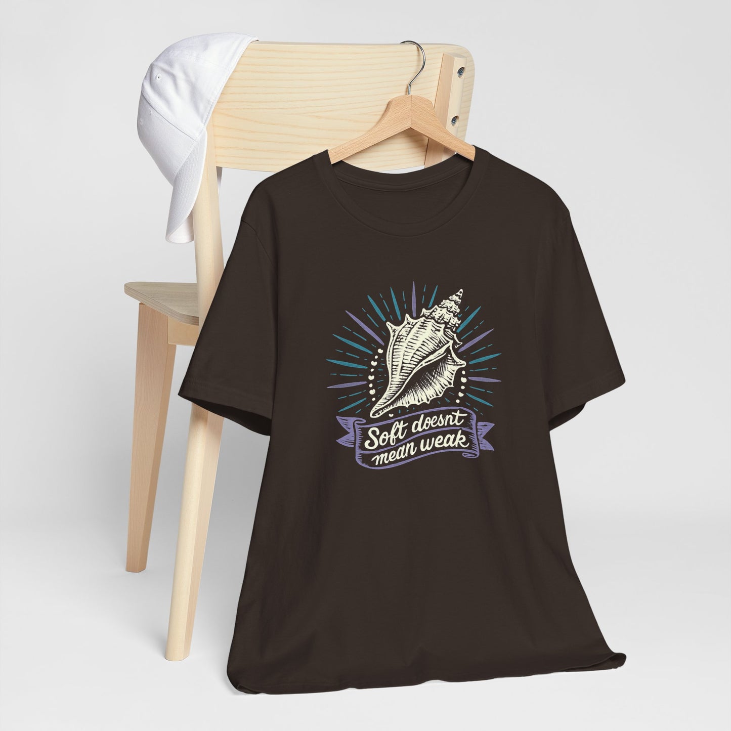 Soft Doesn’t Mean Weak Seashell T-Shirt – Strength in Kindness Tee