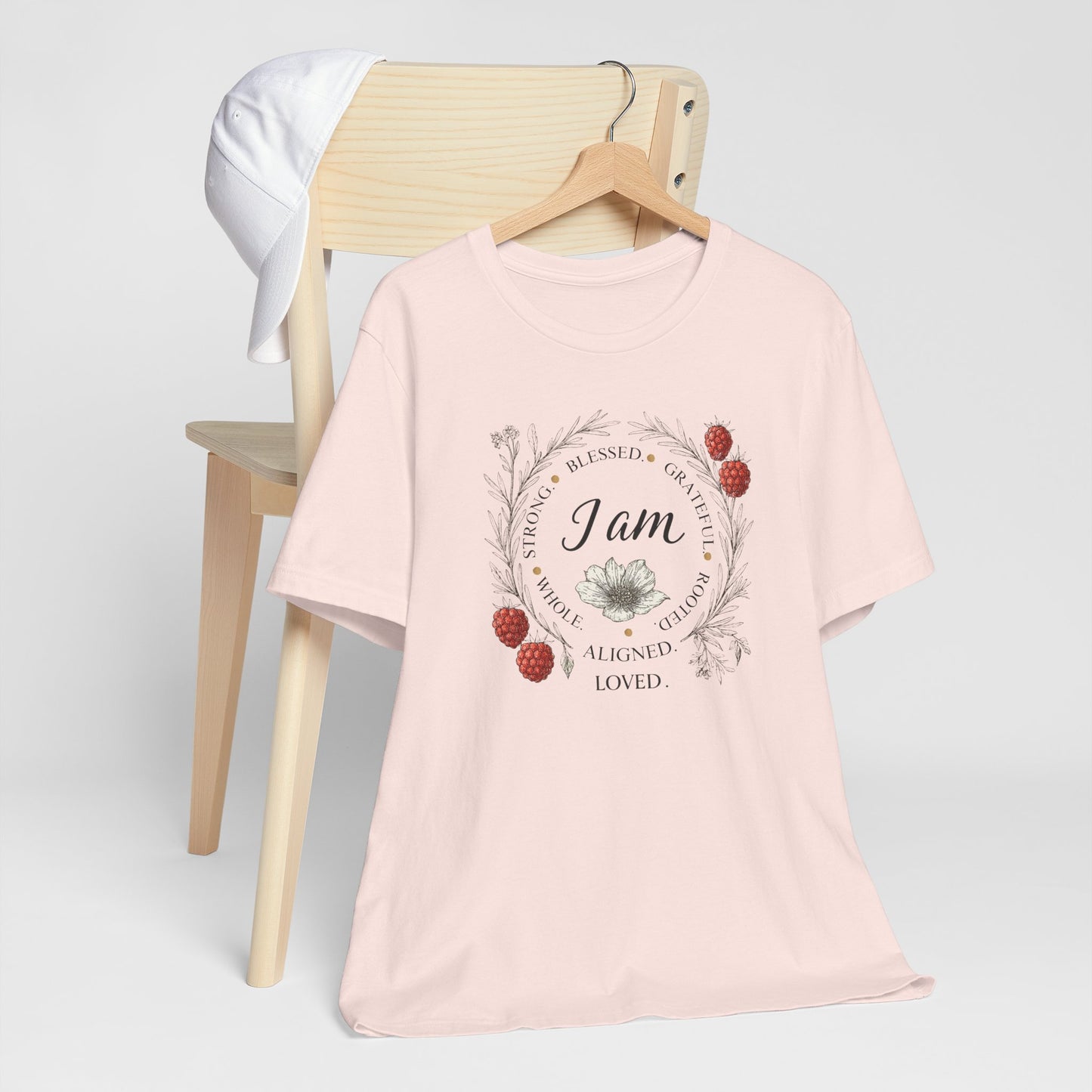 I Am Aligned & Loved – Spiritual Botanical Affirmation Tee