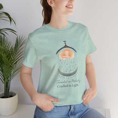 Threaded in Melody, Cradled in Light – Dreamy Lullaby-Inspired Affirmation Tee