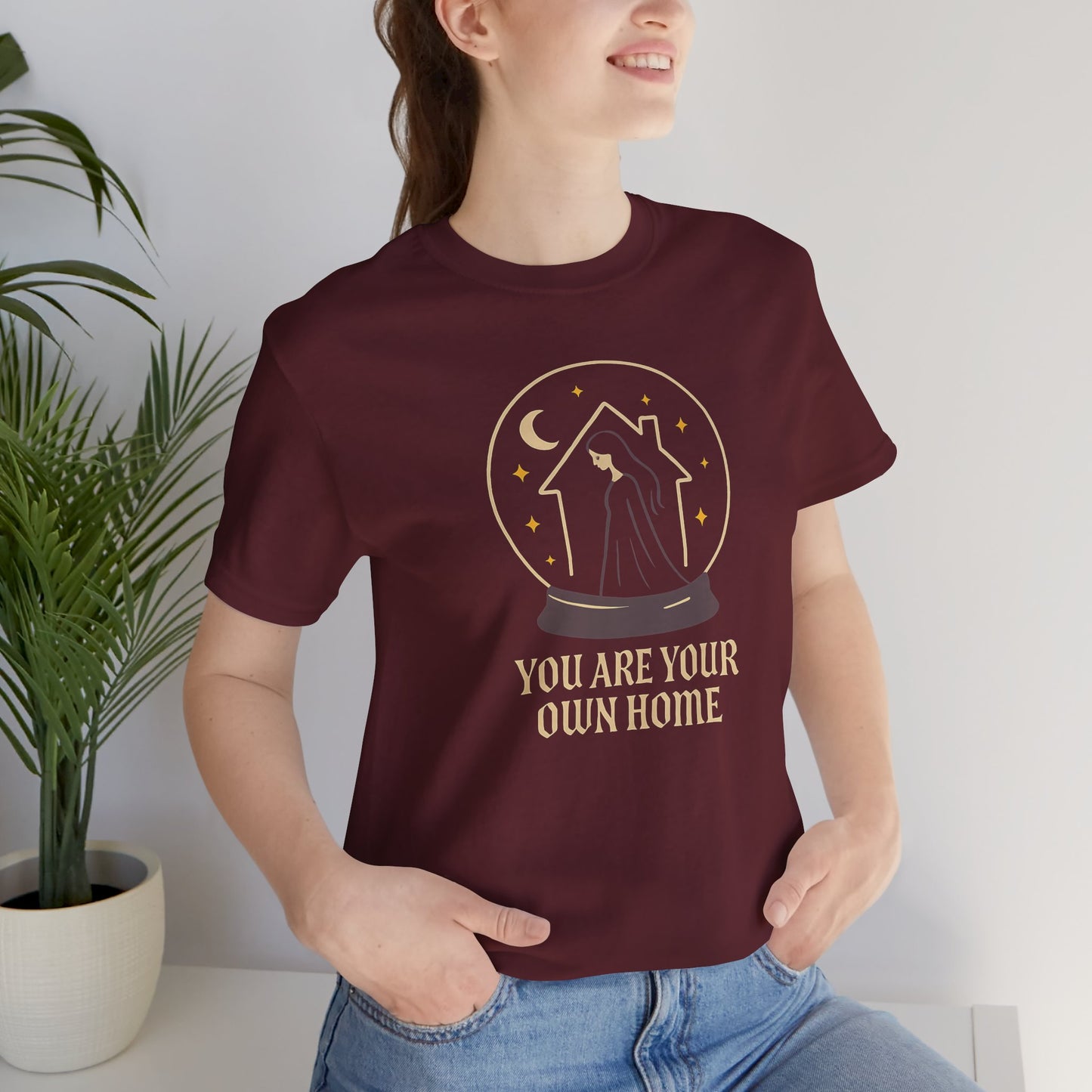 You Are Your Own Home T‑Shirt — Cozy Witchy Self‑Care Graphic Tee
