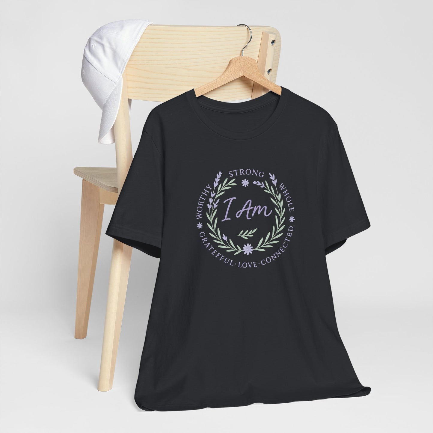I Am Affirmation Shirt – Positive Self Worth Botanical Tee