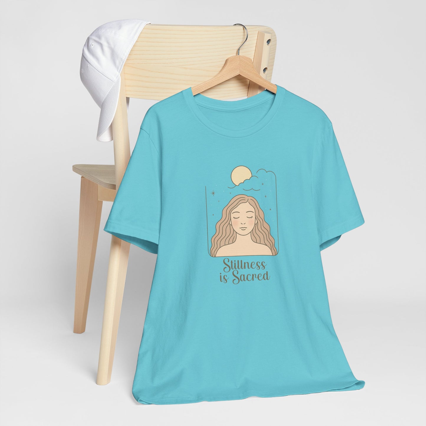 Divine Rest Tee – Stillness is Sacred Minimalist Line Art Shirt