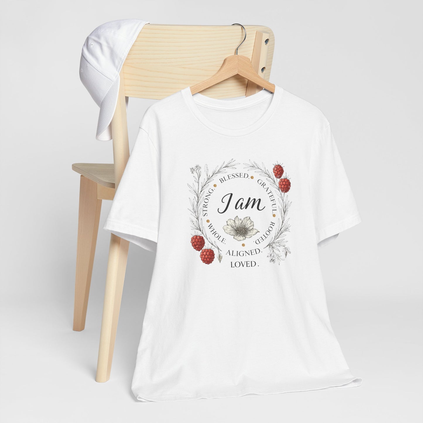 I Am Aligned & Loved – Spiritual Botanical Affirmation Tee