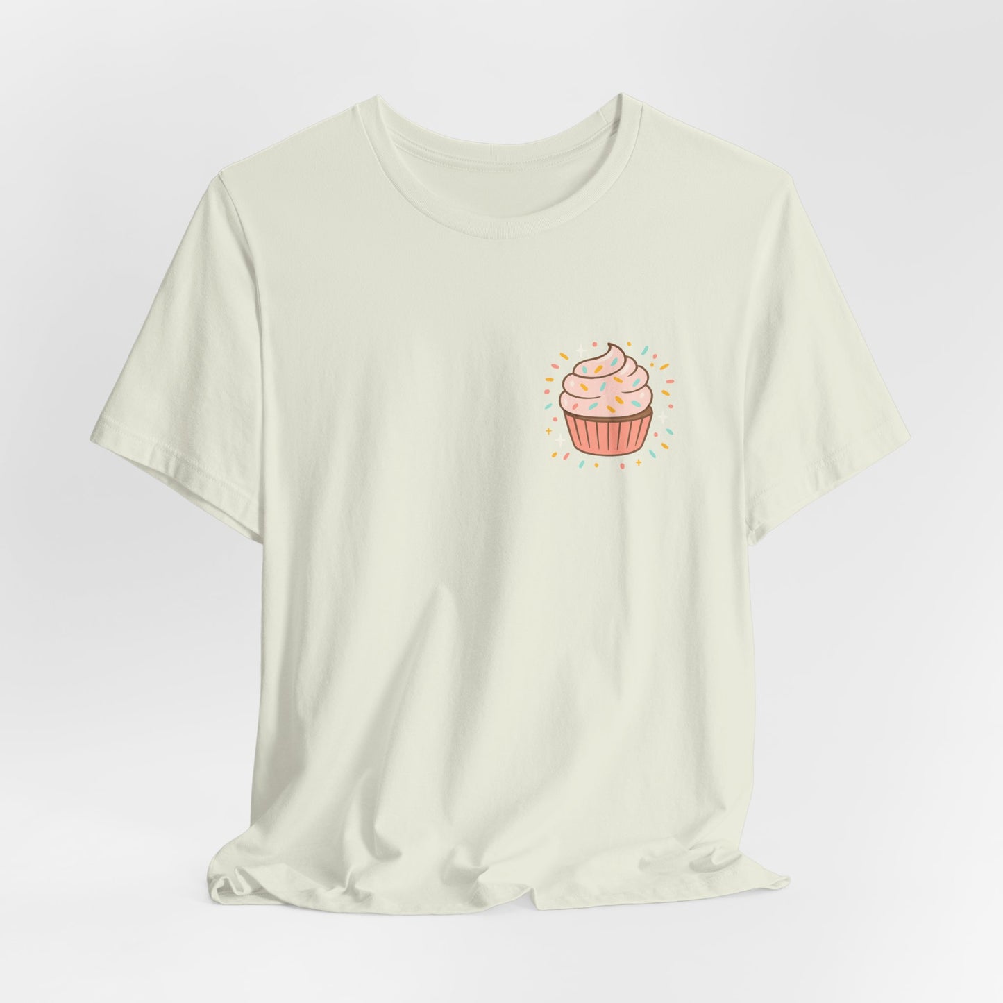 “I Bite Back Sweetly” Cupcake Shirt – Funny Feminine Sass Graphic Tee (Front & Back Print)