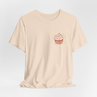 “I Bite Back Sweetly” Cupcake Shirt – Funny Feminine Sass Graphic Tee (Front & Back Print)
