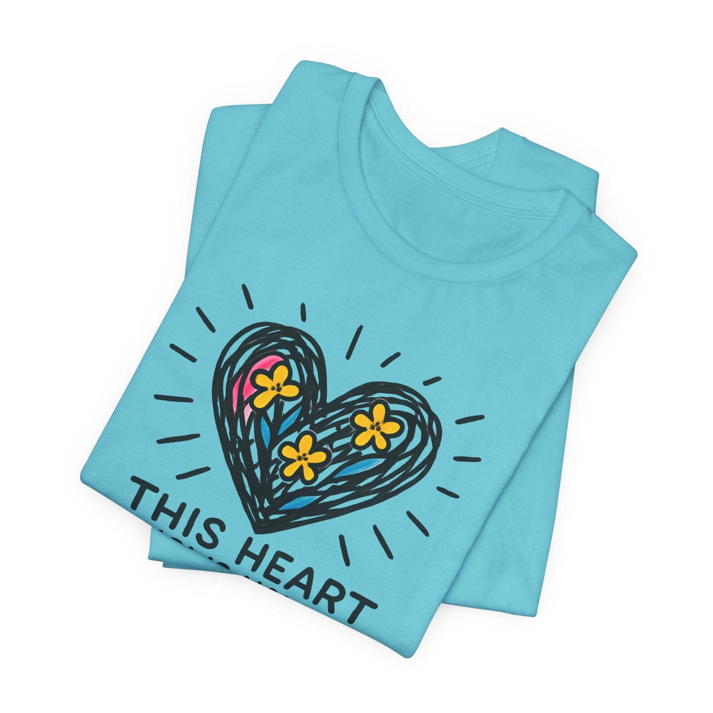 This Heart Knows How to Heal T-Shirt — Emotional Healing, Soft Heart Graphic Tee
