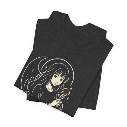 Soft But Don’t Test Me T-Shirt — Goth Anime Girl, Dark Aesthetic Tee