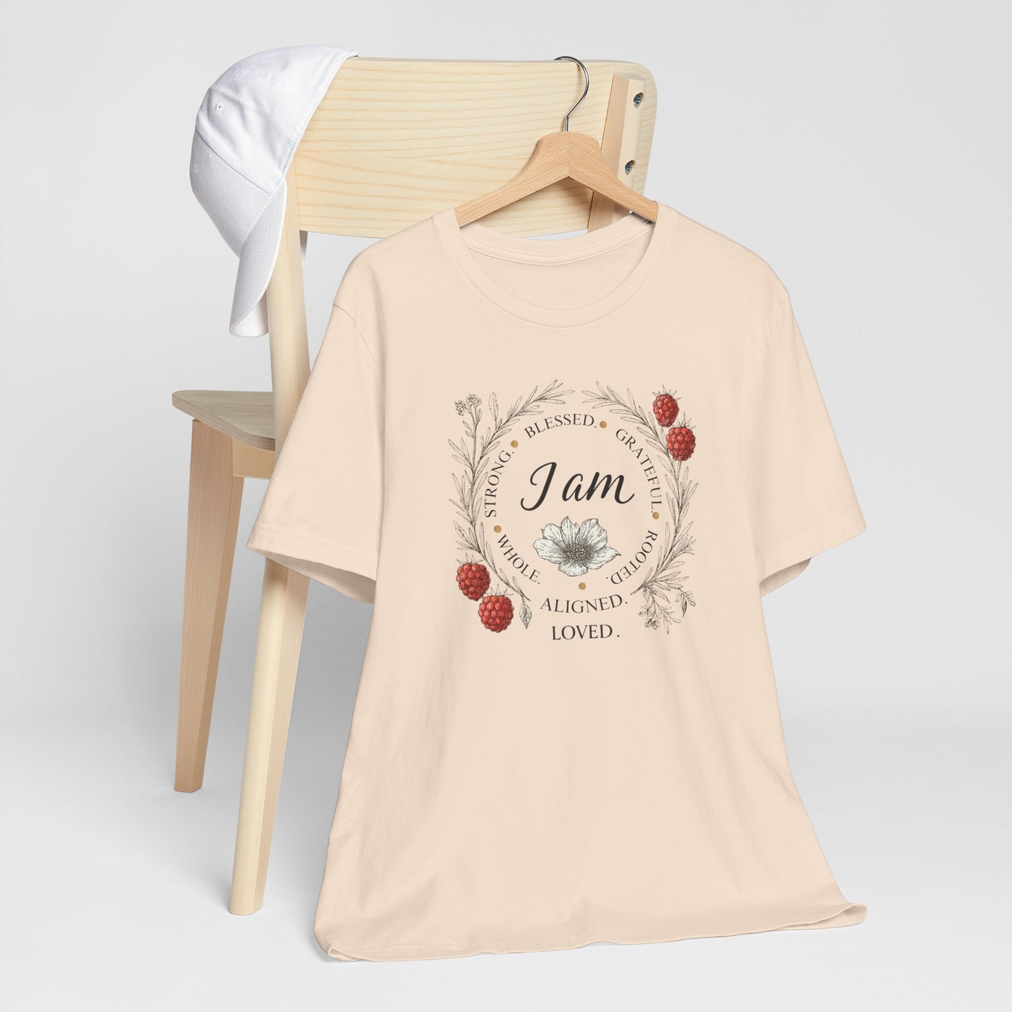 I Am Aligned & Loved – Spiritual Botanical Affirmation Tee