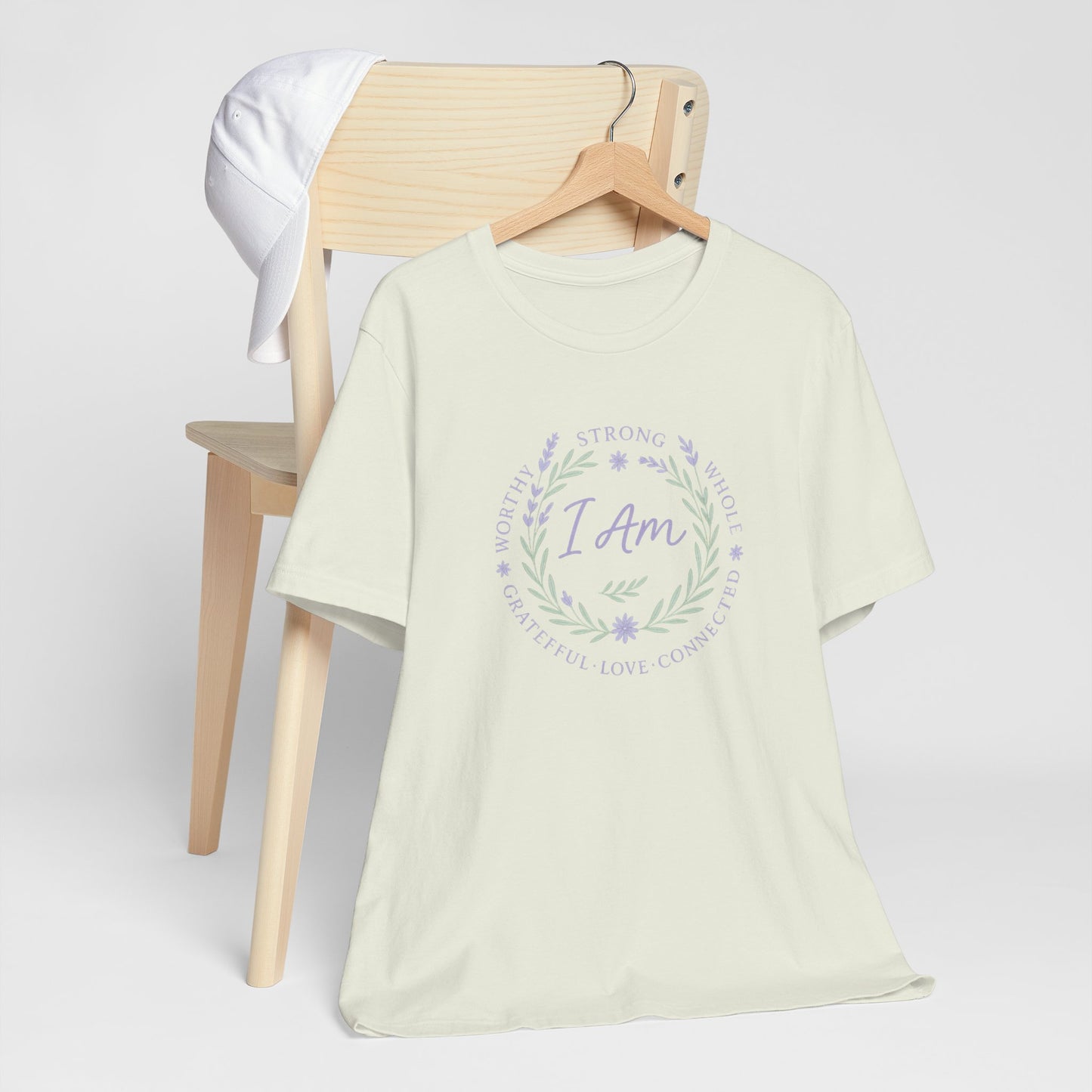 I Am Affirmation Shirt – Positive Self Worth Botanical Tee