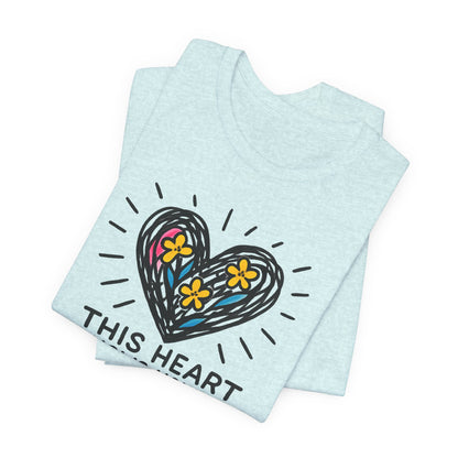 This Heart Knows How to Heal T-Shirt — Emotional Healing, Soft Heart Graphic Tee
