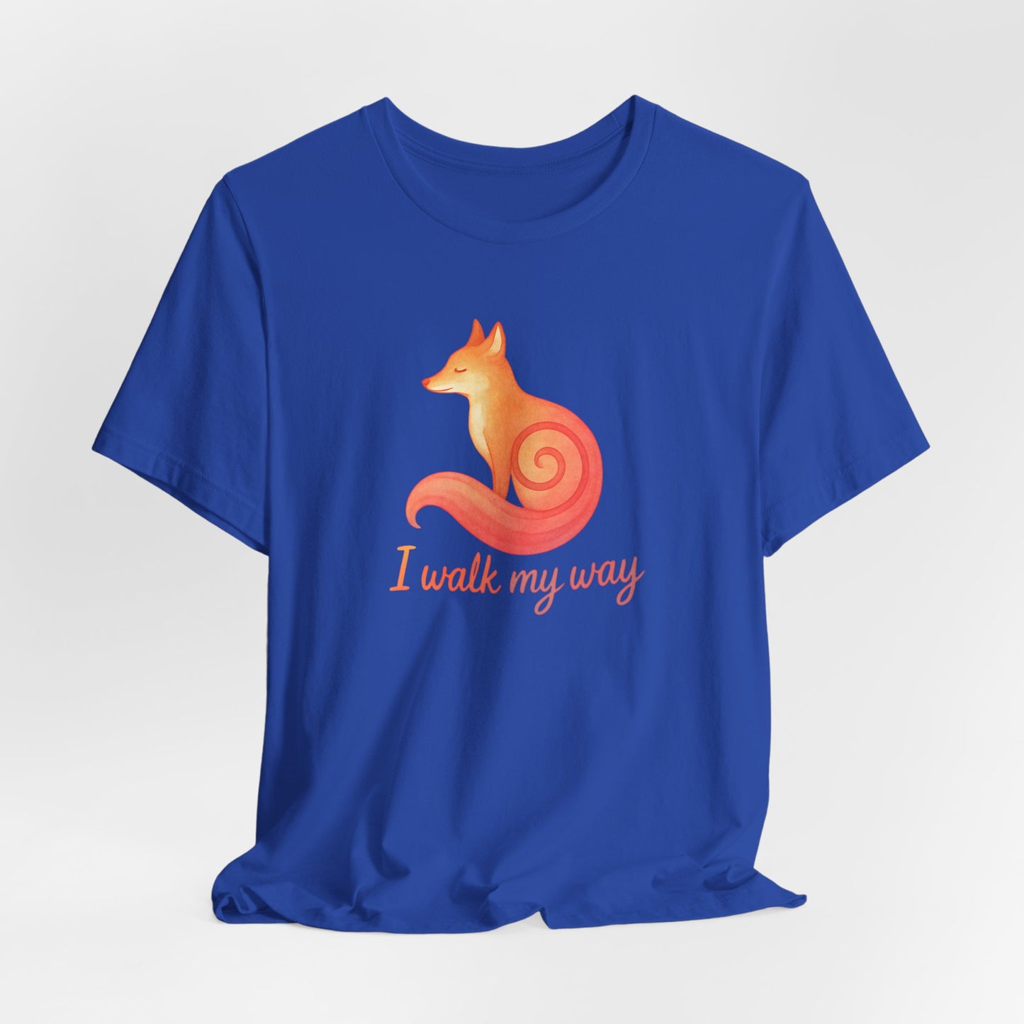 I Walk My Way Fox Shirt – Minimalist Animal Graphic Tee for Independent Spirits