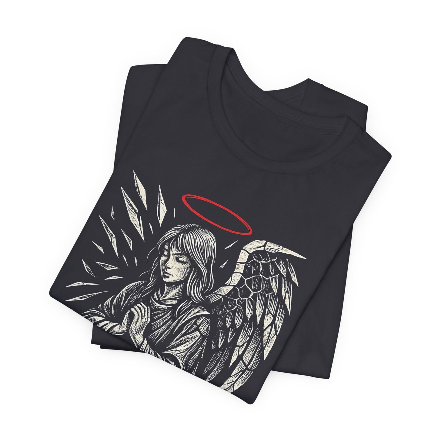 Still Rising – Gothic Anime Angel T-Shirt, Dark Aesthetic Soft Goth Graphic Tee