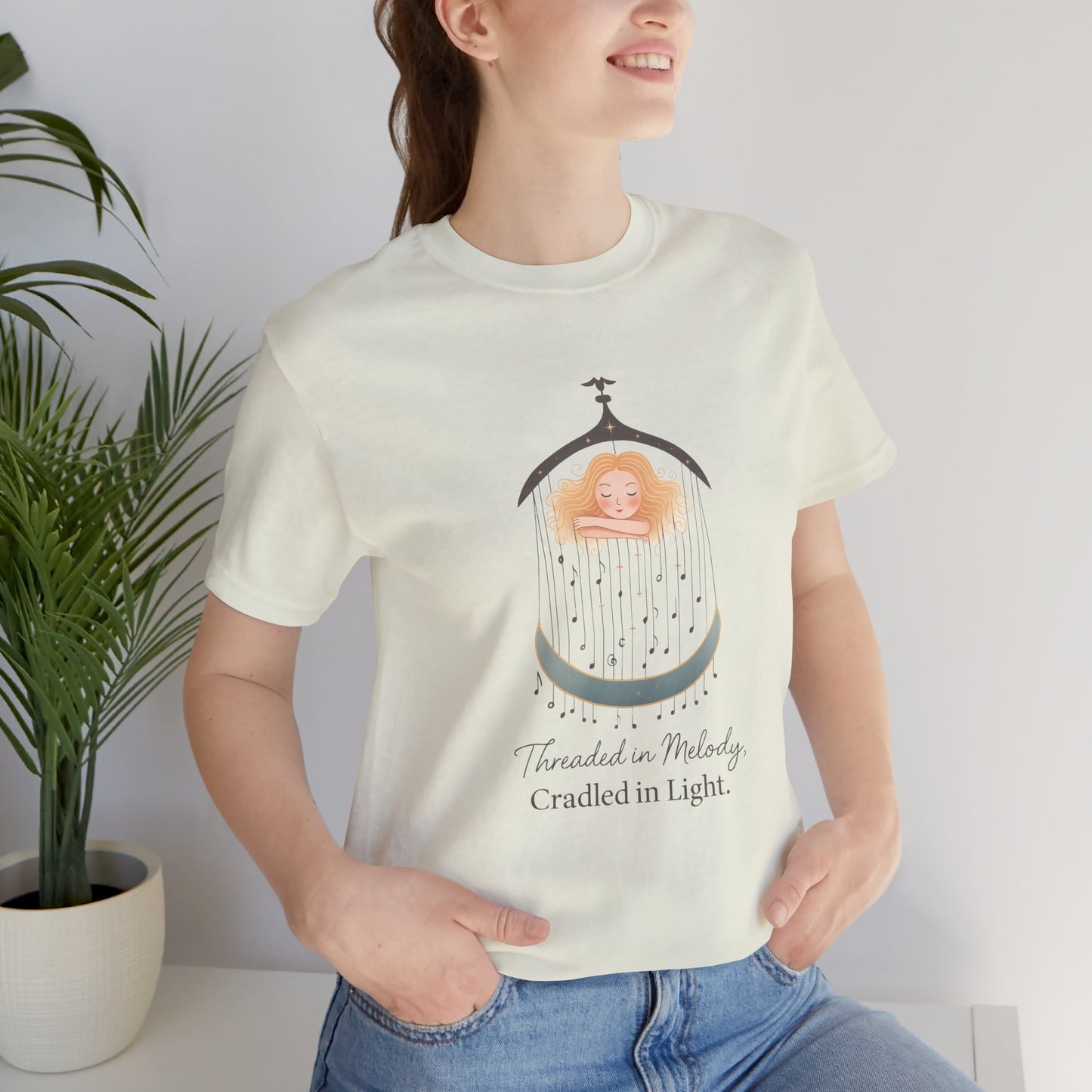 Threaded in Melody, Cradled in Light – Dreamy Lullaby-Inspired Affirmation Tee
