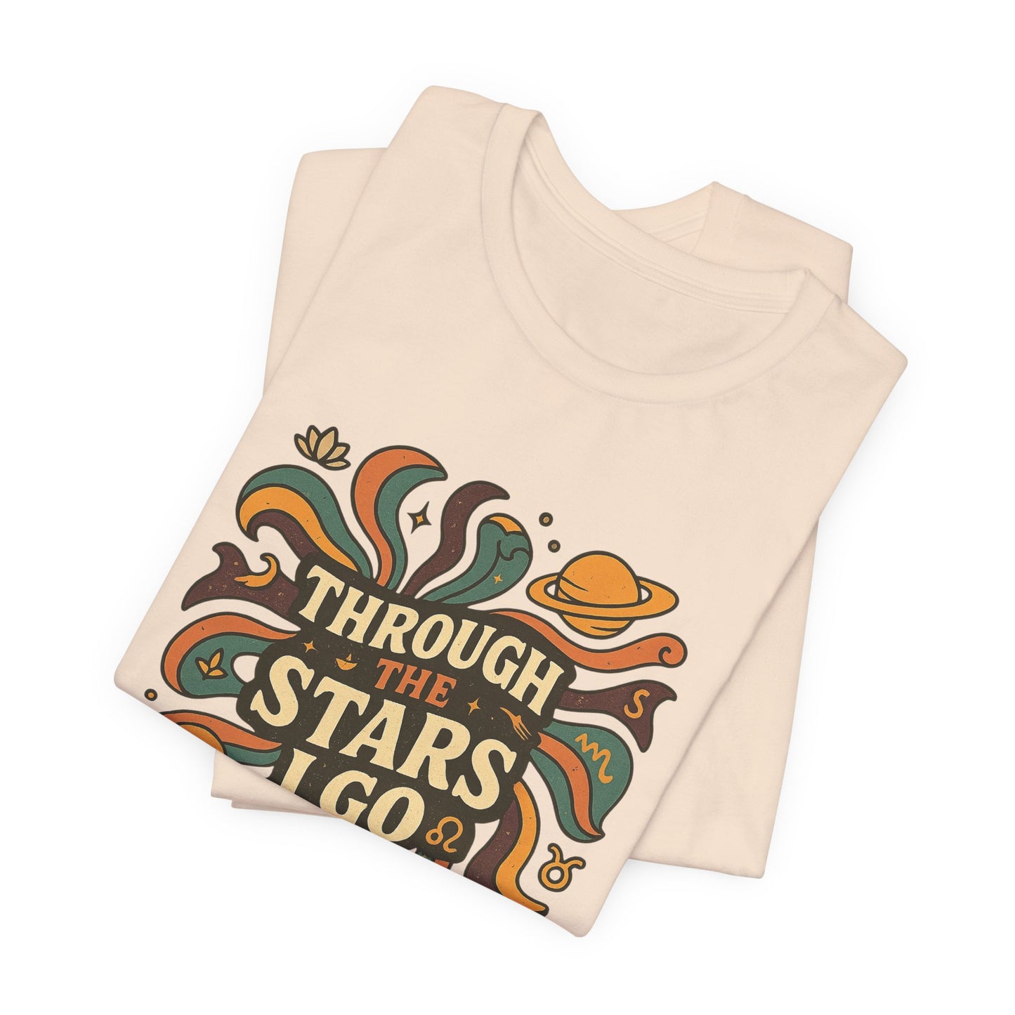 Through the Stars I Go Shirt | Retro Spacecore Tee | Cosmic Journey Top | Gentle Rebels Collection