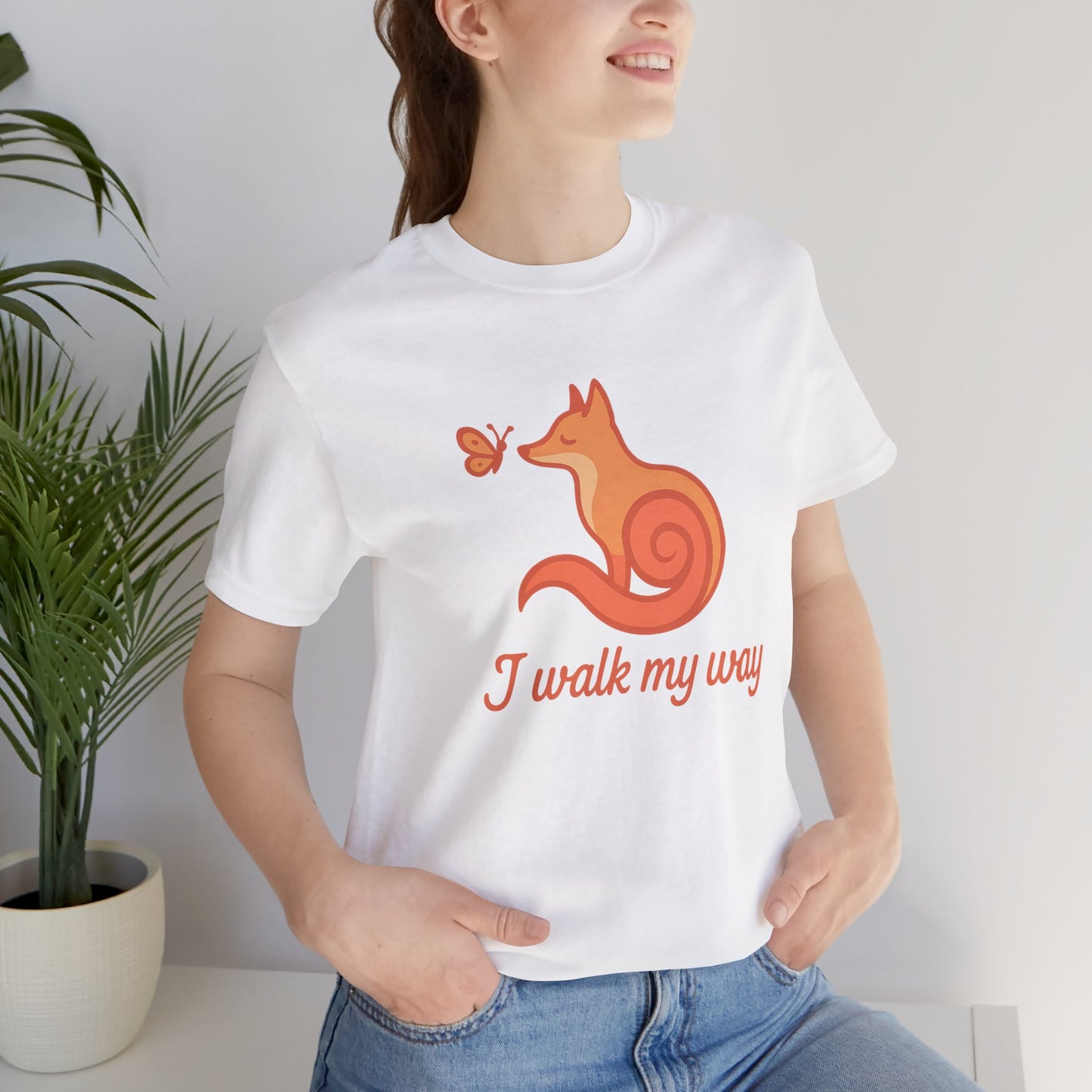 I Walk My Way Fox Shirt – Whimsical Animal Graphic Tee