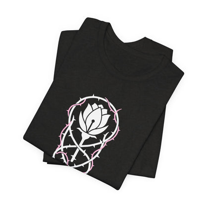Not Available T-Shirt — Gothic Botanical Boundary Tee with Floral Sigil