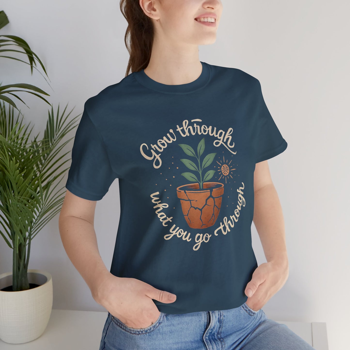 Grow Through What You Go Through | Gentle Empowerment Tee | Emotional Growth Shirt | Positive Mindset Gift