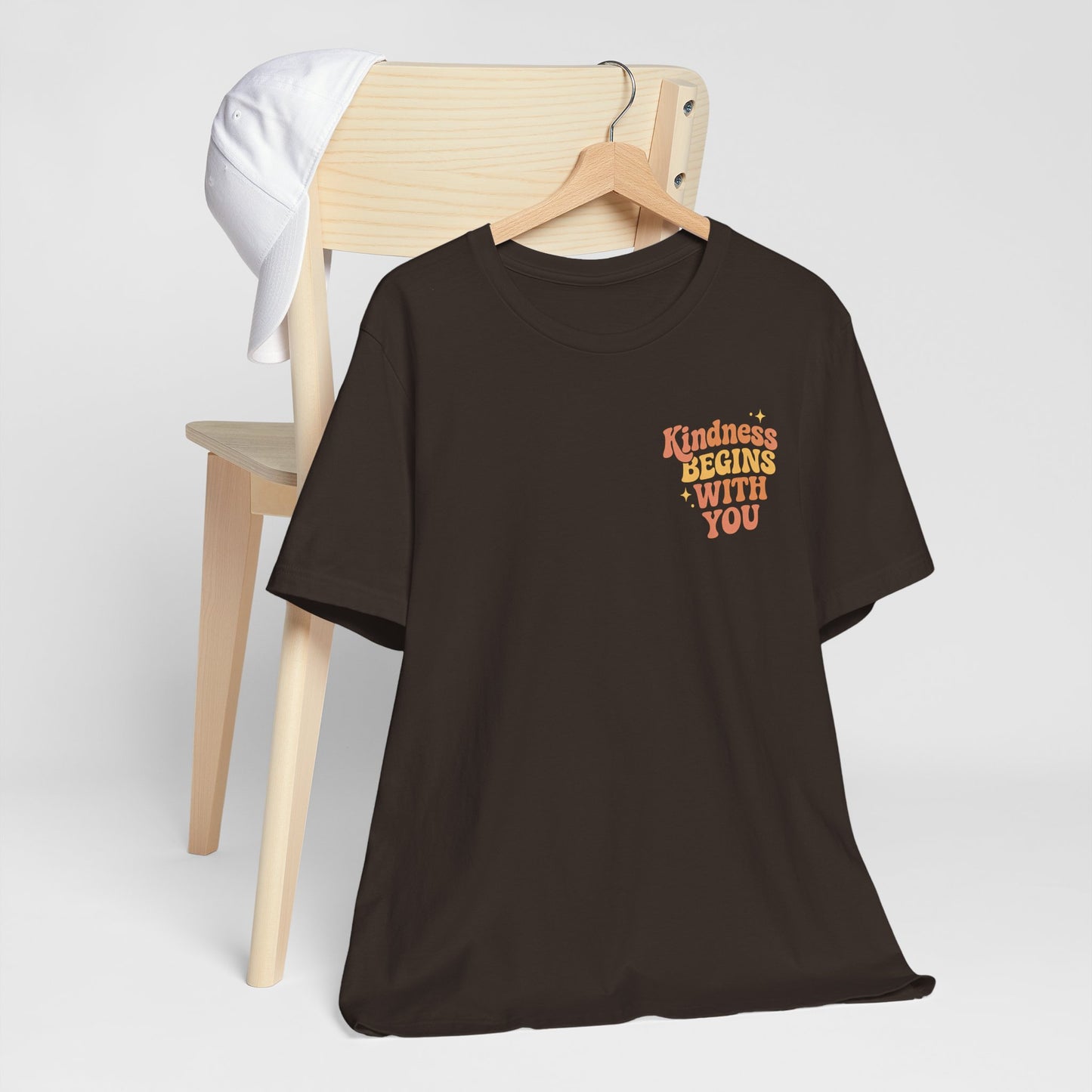 Kindness Begins With You Shirt – Positive Affirmation Tee | Mental Health & Self-Care Graphic T-Shirt (Front & Back Design)