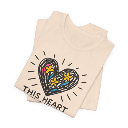 This Heart Knows How to Heal T-Shirt — Emotional Healing, Soft Heart Graphic Tee