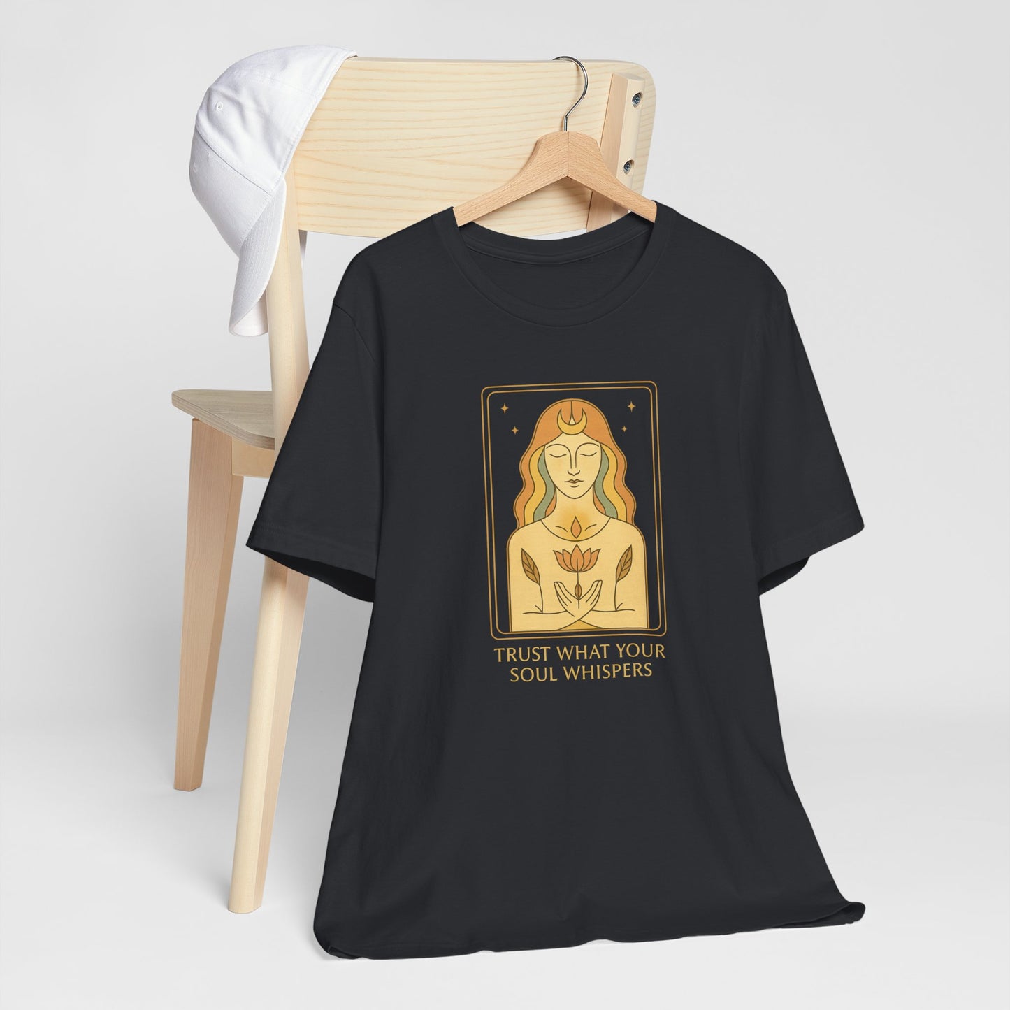Trust Your Soul Whispers T-Shirt – Mystical Feminine Energy Graphic Tee