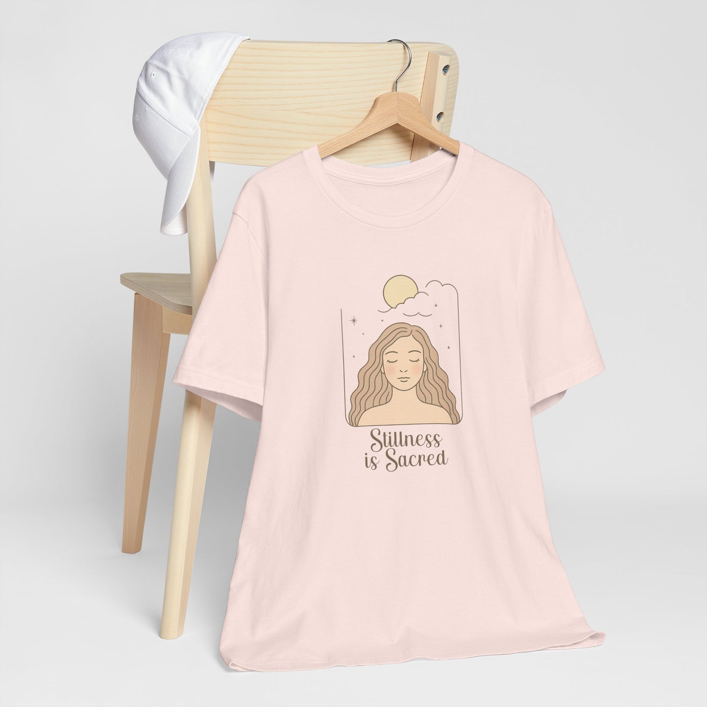 Divine Rest Tee – Stillness is Sacred Minimalist Line Art Shirt