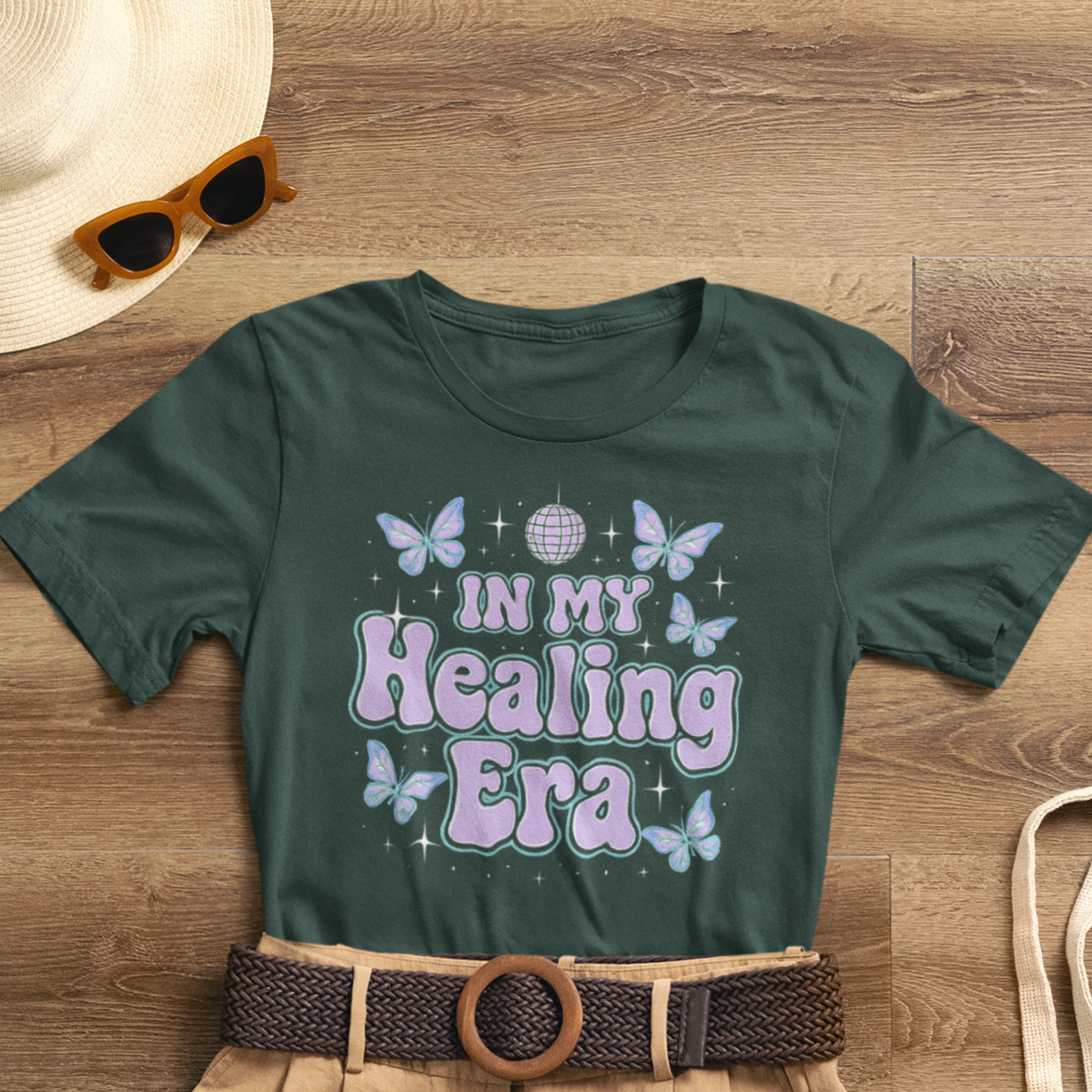 In My Healing Era Shirt – Retro Butterfly Self-Care Tee