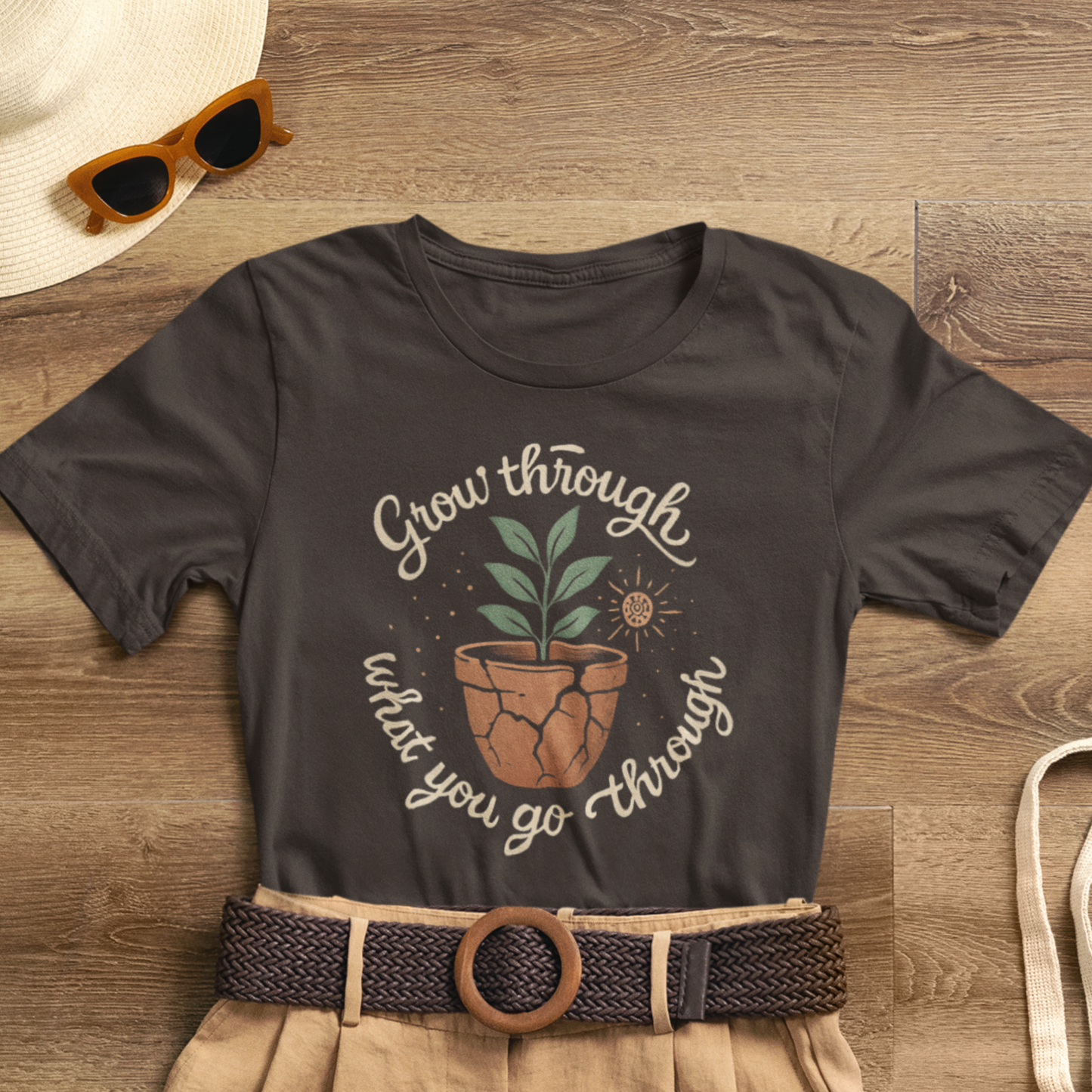 Grow Through What You Go Through | Gentle Empowerment Tee | Emotional Growth Shirt | Positive Mindset Gift