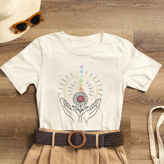 Chakra Energy Alignment Tee – Healing Hands & Aura T-Shirt