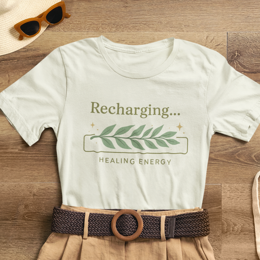 Recharging Healing Energy Shirt – Mindful Self Care Botanical Tee