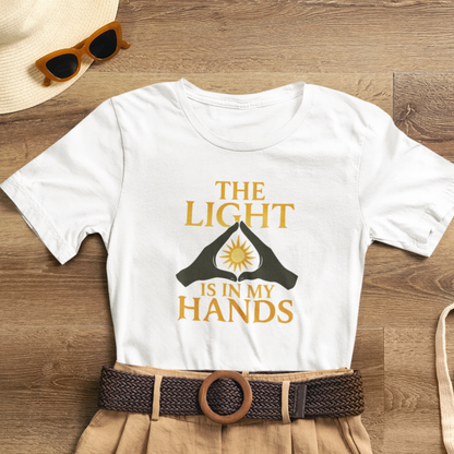 The Light Is In My Hands – Radiant Energy Quote Tee