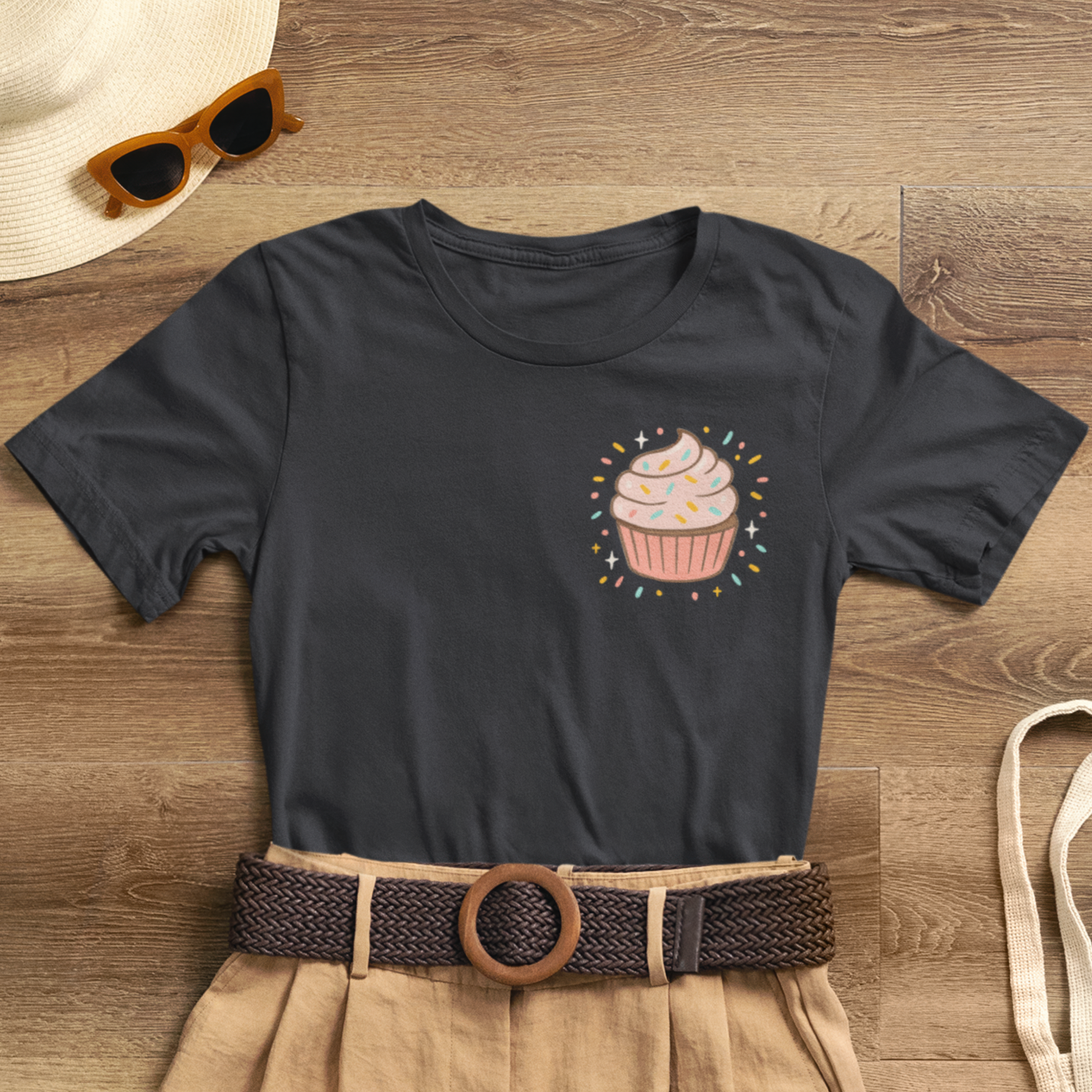 I Bite Back Sweetly Shirt – Front & Back Cupcake Graphic Tee with Sassy Quote