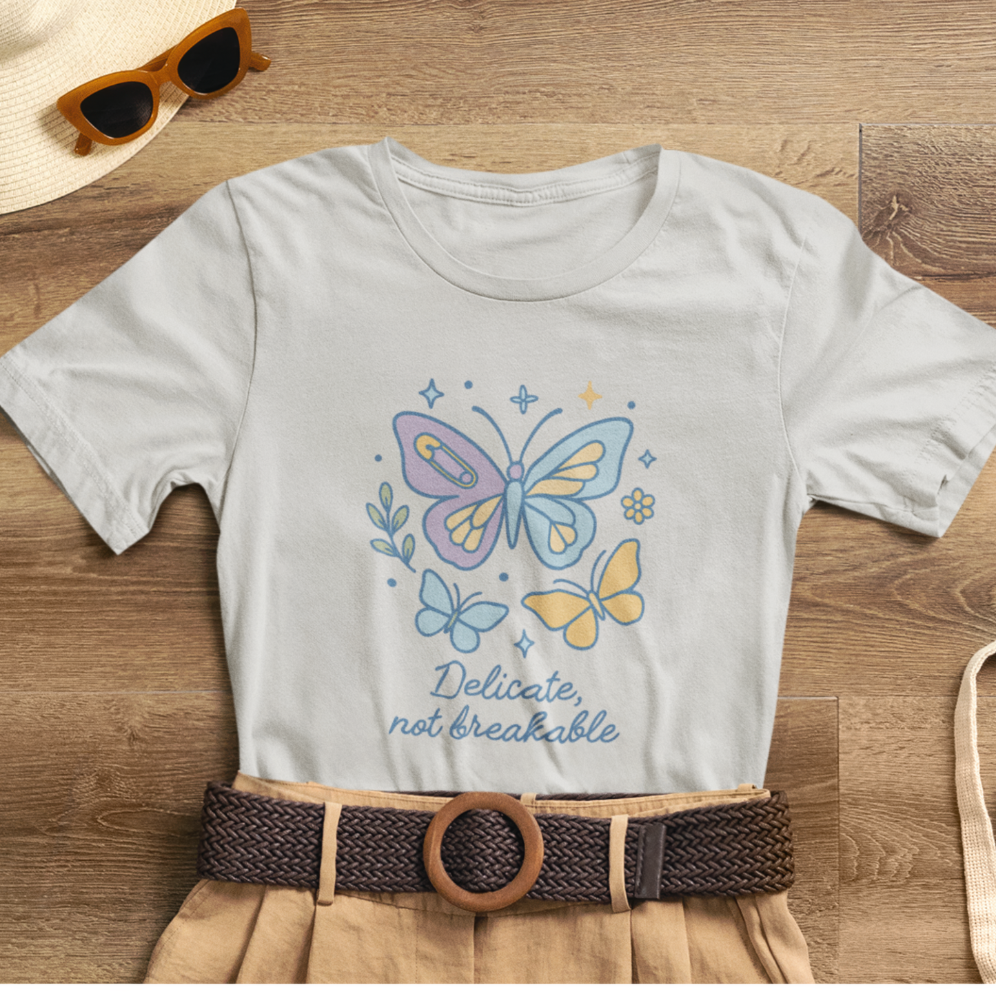 Delicate Not Breakable Shirt | Butterfly Self-Healing Tee | Gentle Strength Top | Spirit Stitch Collection