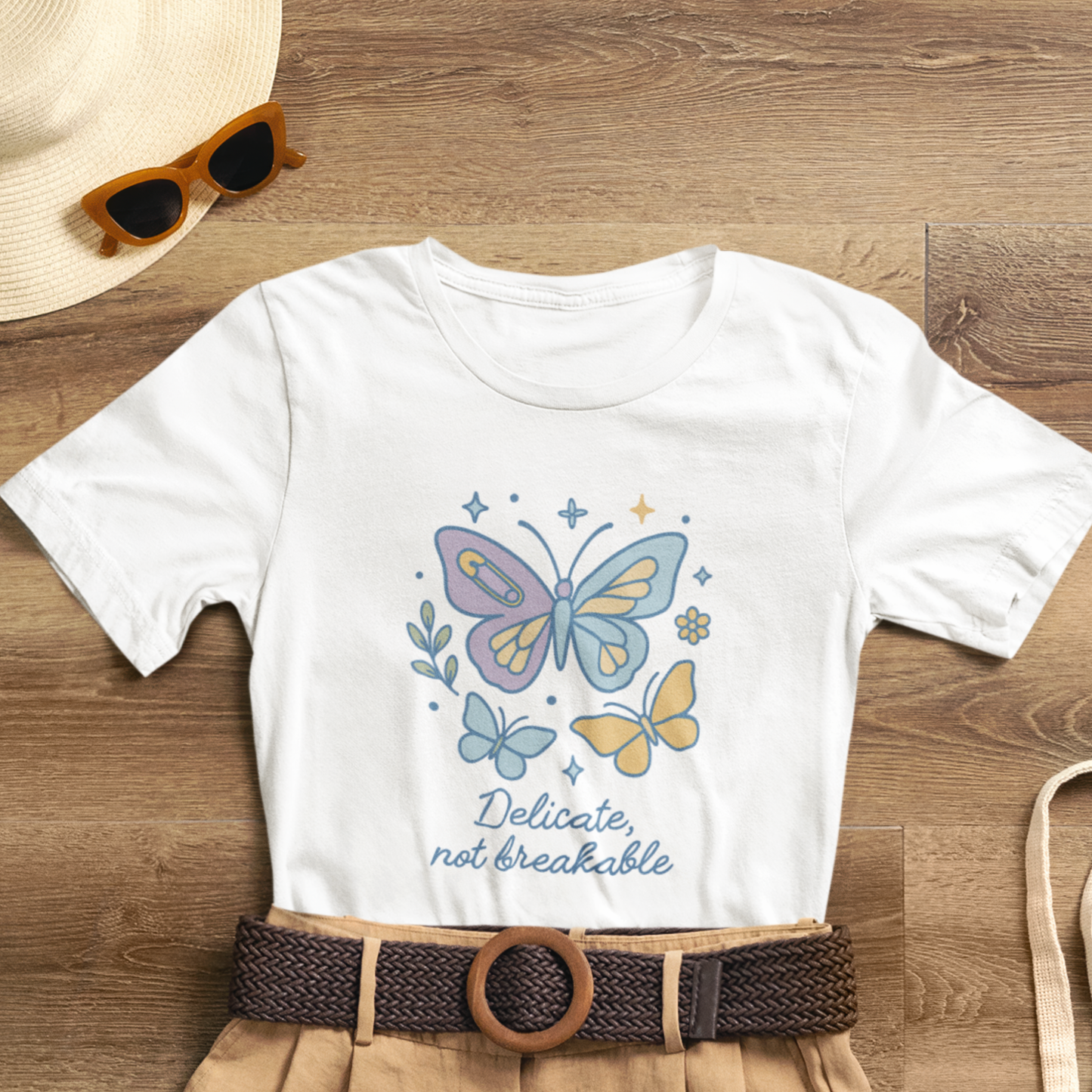 Delicate Not Breakable Shirt | Butterfly Self-Healing Tee | Gentle Strength Top | Spirit Stitch Collection