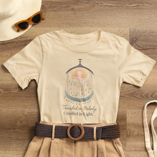 Threaded in Melody, Cradled in Light – Dreamy Lullaby-Inspired Affirmation Tee