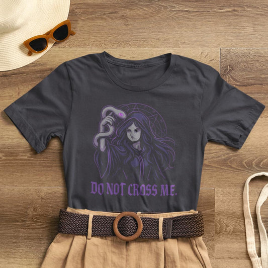Do Not Cross Me – Goth Anime Forbidden Sorceress T-Shirt