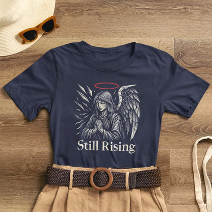 Still Rising – Gothic Anime Angel T-Shirt, Dark Aesthetic Soft Goth Graphic Tee