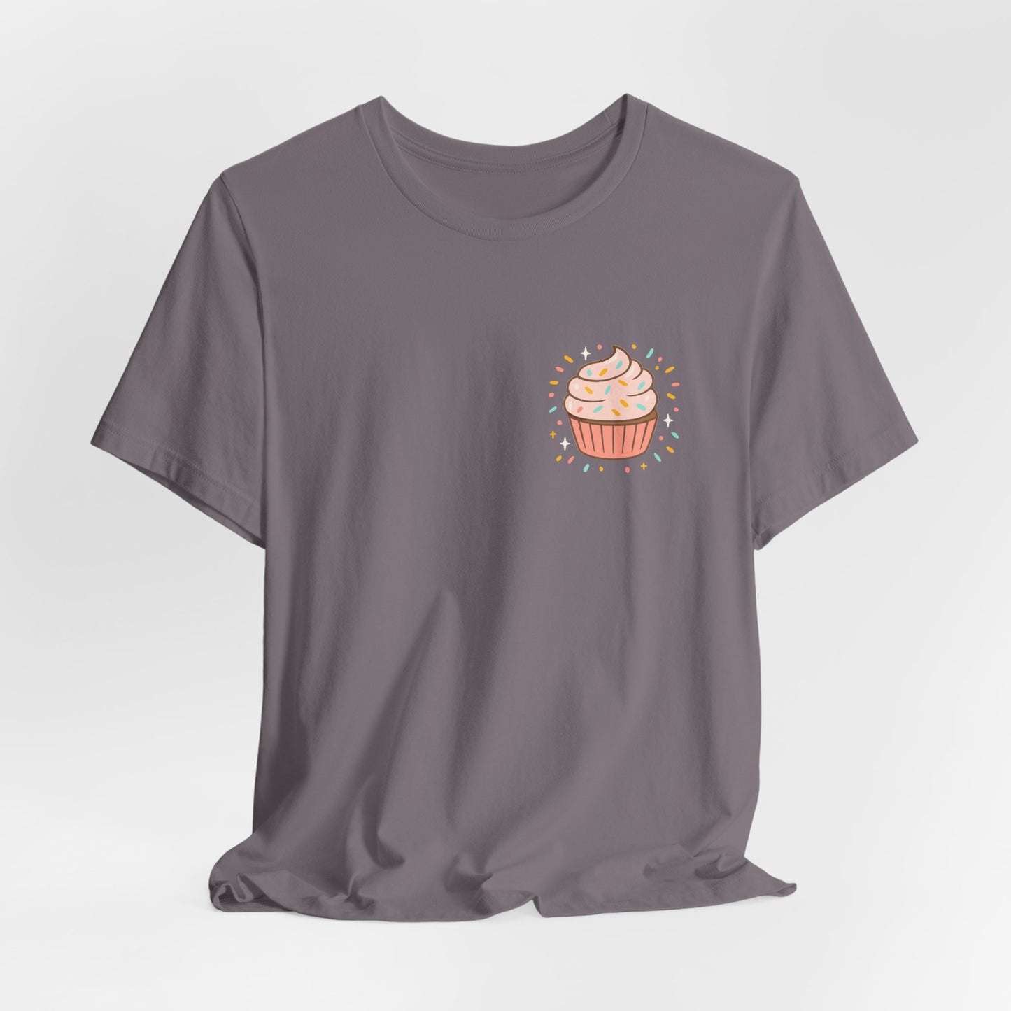 “I Bite Back Sweetly” Cupcake Shirt – Funny Feminine Sass Graphic Tee (Front & Back Print)