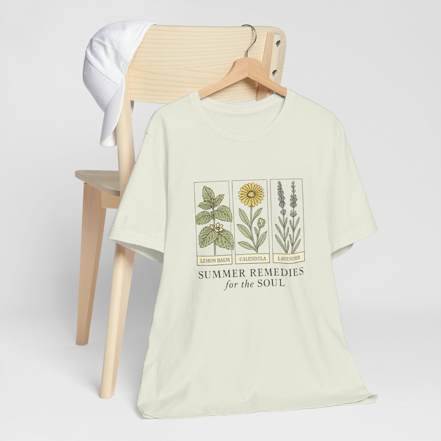 Lemon Balm, Calendula & Lavender Tee – Healing Plants Graphic Shirt